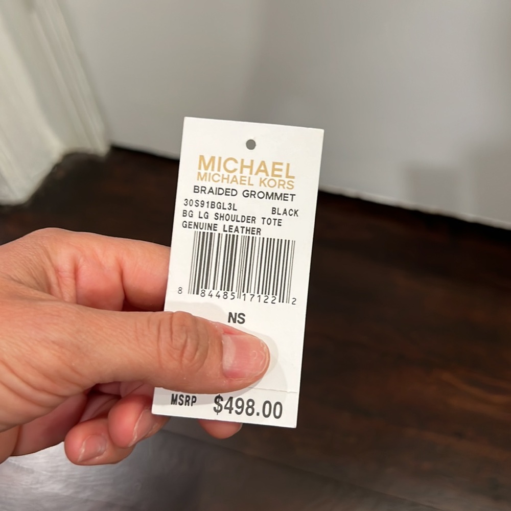 Michael Kors Black Python Pattern & Gold Metal Ac… - image 2